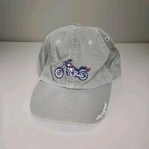Life Is Good Motorcycle Baseball Cap Beige One Size